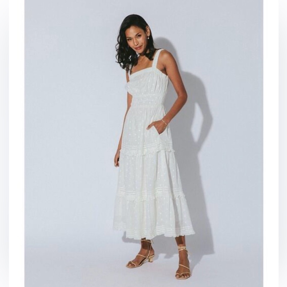 NWT Cleobella White Tiered Dress Sz XS